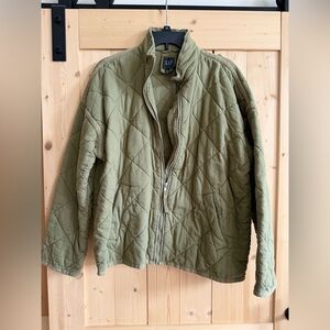 GAP Khaki Quilted Outerwear
